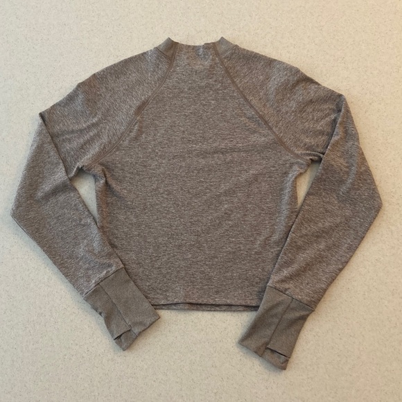 Athleta Brown Long Sleeve Shirt Activewear Women Size Medium - Picture 10 of 11